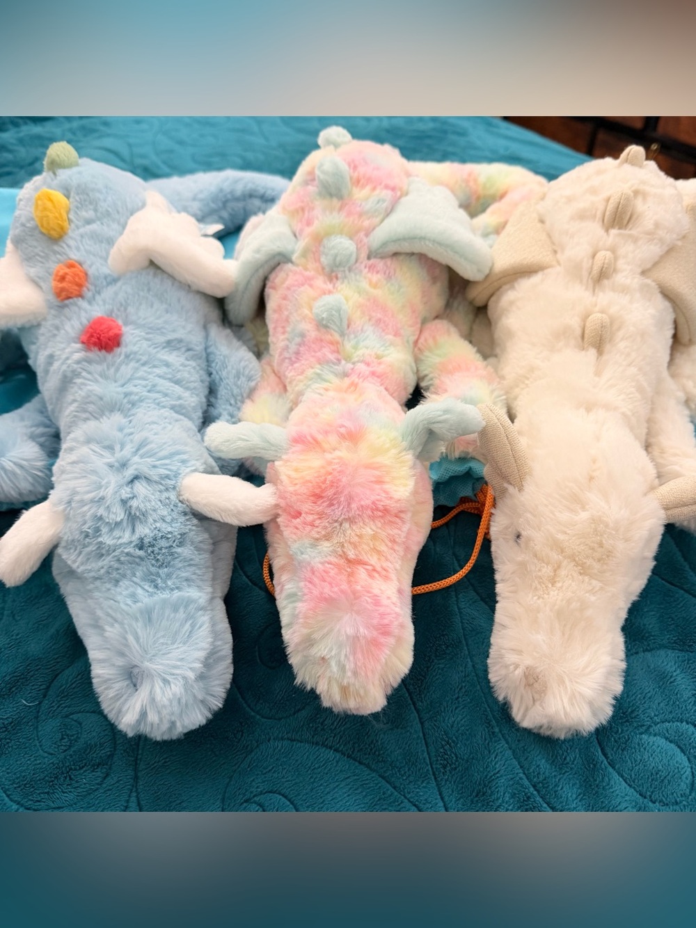 Jellycat Dragon Bundle - Sky Snow and Lazulia BNWT